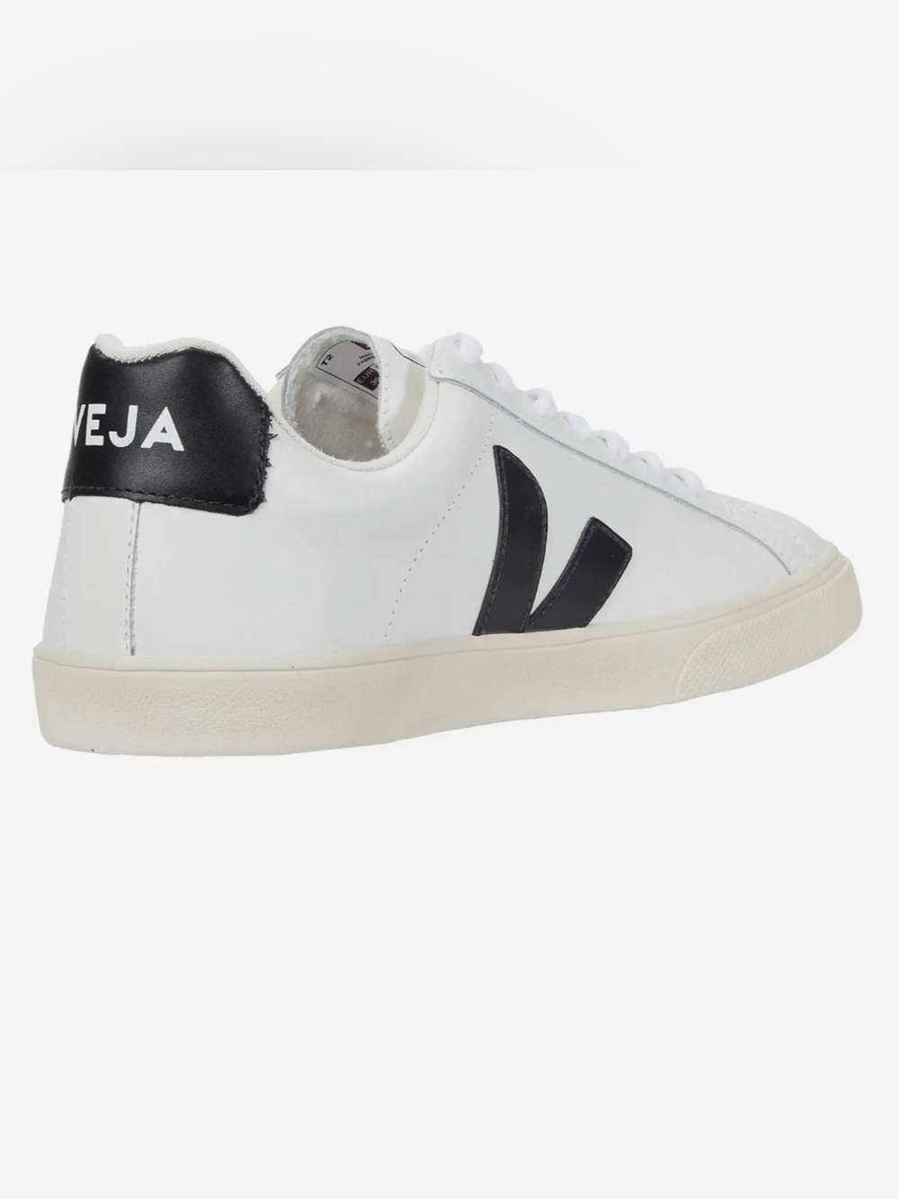 Veja Campo Women’s White Sneakers with Black V Logo - Picture 2 of 5